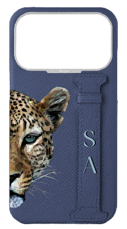Customized Navy Epsom Side Strap Case