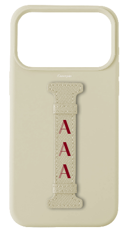Customized White Silicon Middle Strap Case