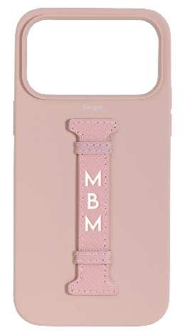 Customized Soft Pink Silicon Middle Strap Case