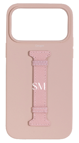 Customized Soft Pink Silicon Middle Strap Case