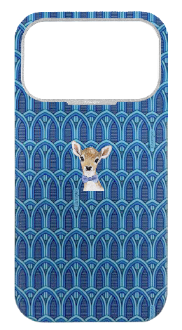 Customized Blue Monogram Strapless Case