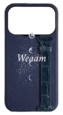 Customized Navy Exotic Crocodile Side Strap Case