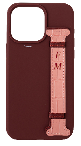 Customized Maroon Silicon Side Strap Case