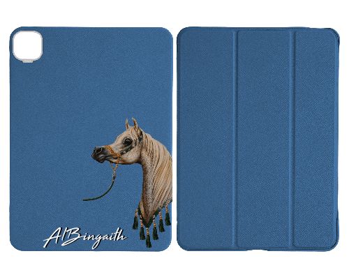 Customized Navy Epsom iPad Case