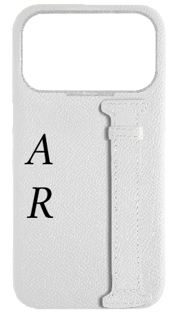 Customized White Epsom Side Strap Case