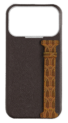 Customized Brown Monogram Side Strap Case