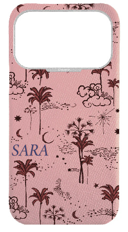 Customized Pink Strapless Case 
                 Crescent Oasis