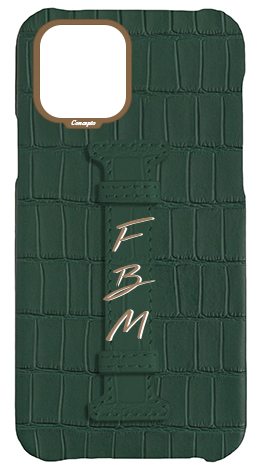Customized Matte Royal Green Embossed Crocodile Case