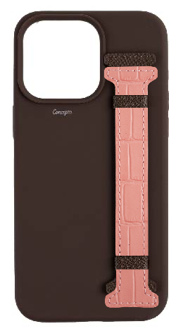 Customized Brown Silicon Side Strap Case