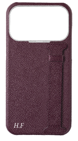 Customized Maroon Epsom Side Strap Case