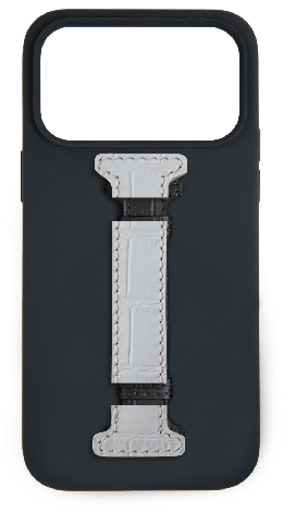 Customized Black Silicon Middle Strap Case