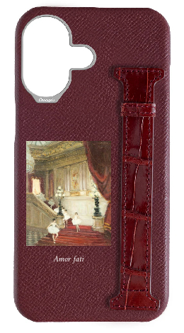Customized Burgundy Exotic Crocodile Side Strap Case