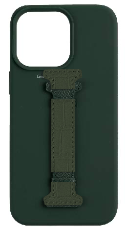 Customized Dark Green Silicon Middle Strap Case