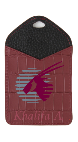 Customized Maroon ID Holder