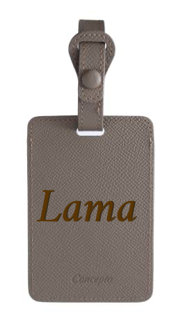 Customized Taupe Luggage Tag