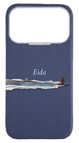 Customized Navy Strapless Epsom Case 
                 Surfing