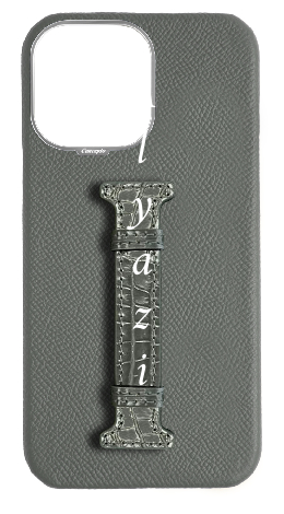 Customized Grey Exotic Crocodile Middle Strap Case