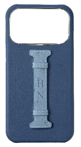 Customized River Blue / Aqua Exotic Ostrich Middle Strap Case