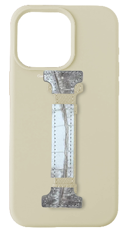 Customized White Silicon Middle Strap Case