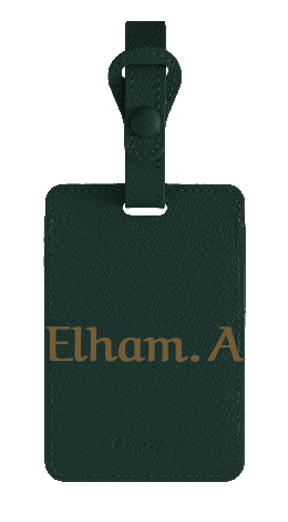 Customized Green Luggage Tag