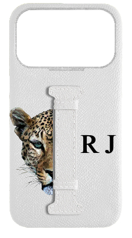 Customized White Epsom Middle Strap Case