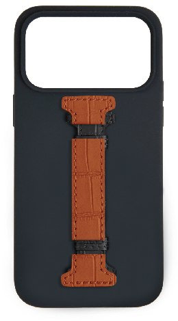 Customized Black Silicon Middle Strap Case