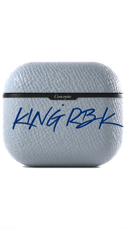 Customized Light Blue Grey AirPods Case (3rd &amp; 4th Generation)