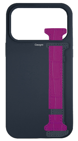 Customized Dark Navy Silicon Side Strap Case