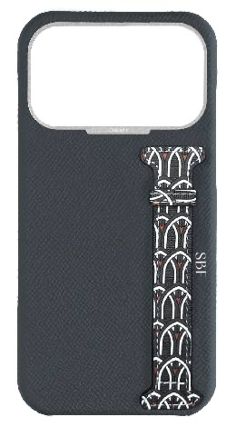 Customized Grey Monogram Side Strap Case