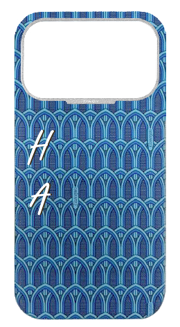 Customized Blue Monogram Strapless Case