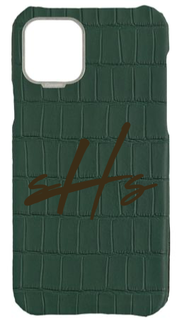Customized Matte Royal Green Strapless Embossed Crocodile Case