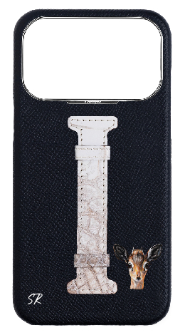 Customized Black Himalayan Exotic Crocodile Middle Strap Case