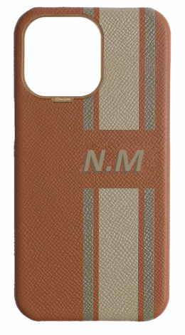 Customized Striped Tan Strapless Case