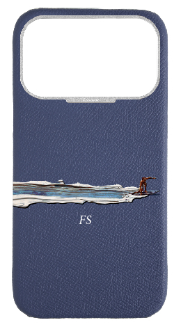 Customized Navy Strapless Epsom Case 
                 Surfing