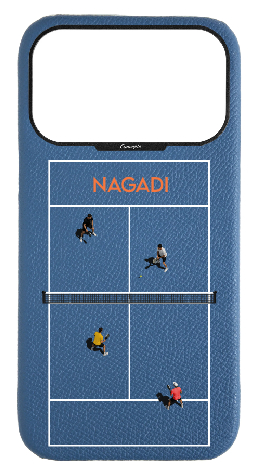 Customized Blue Strapless Epsom Case 
                 Padle