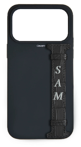 Customized Black Silicon Side Strap Case