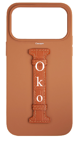 Customized Tan Silicon Middle Strap Case
