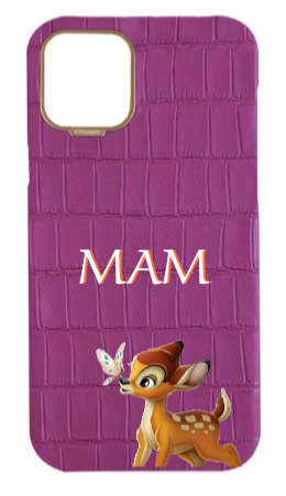 Customized Matte Fuchsia Strapless Embossed Crocodile Case