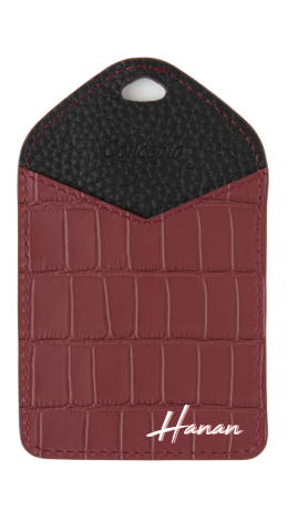 Customized Maroon ID Holder