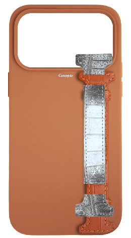 Customized Tan Silicon Side Strap Case