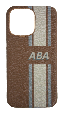 Customized Striped Taupe Strapless Case