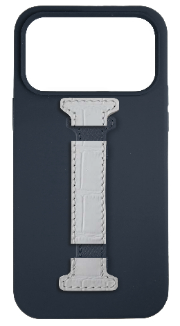 Customized Dark Navy Silicon Middle Strap Case