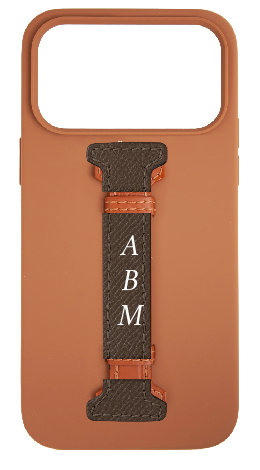 Customized Tan Silicon Middle Strap Case