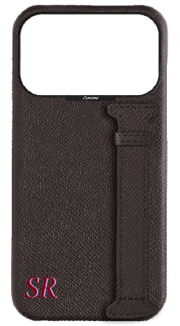 Customized Brown Epsom Side Strap Case