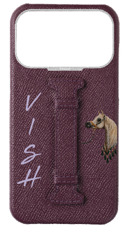 Customized Maroon Epsom Middle Strap Case