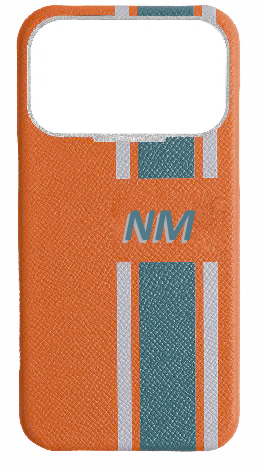 Customized Striped Orange Strapless Case