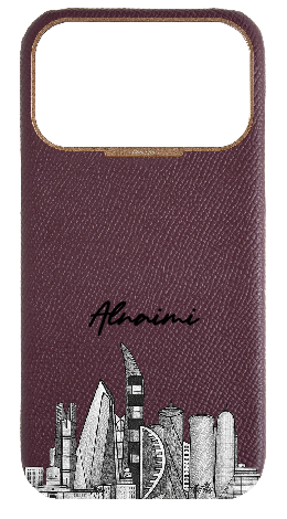 Customized Maroon Strapless Case 
                 Doha Skyline