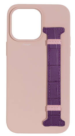 Customized Soft Pink Silicon Side Strap Case