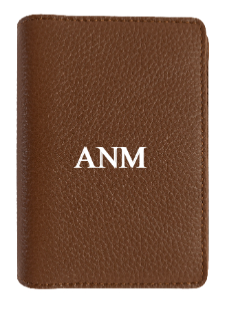 Customized Tan Passport Holder