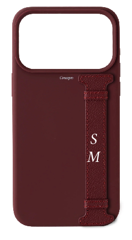 Customized Maroon Silicon Side Strap Case